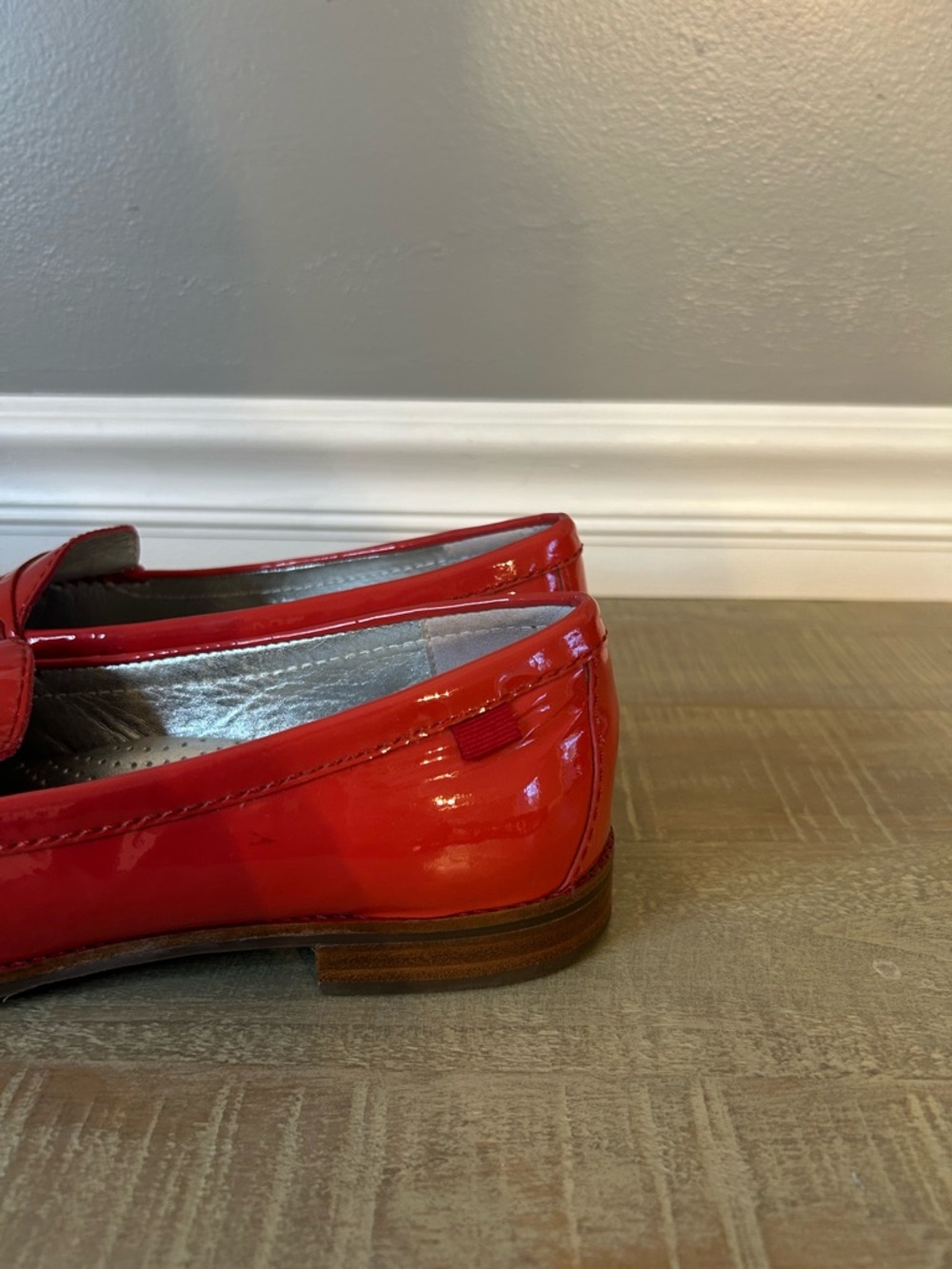 Marc Joseph New York East Village Red Patent Leather Penny Loafers, Size 9.5 - Picture 6 of 12